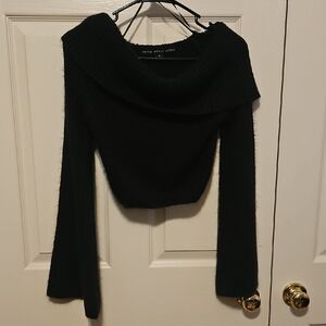 Cowl Neck Crop Sweater
